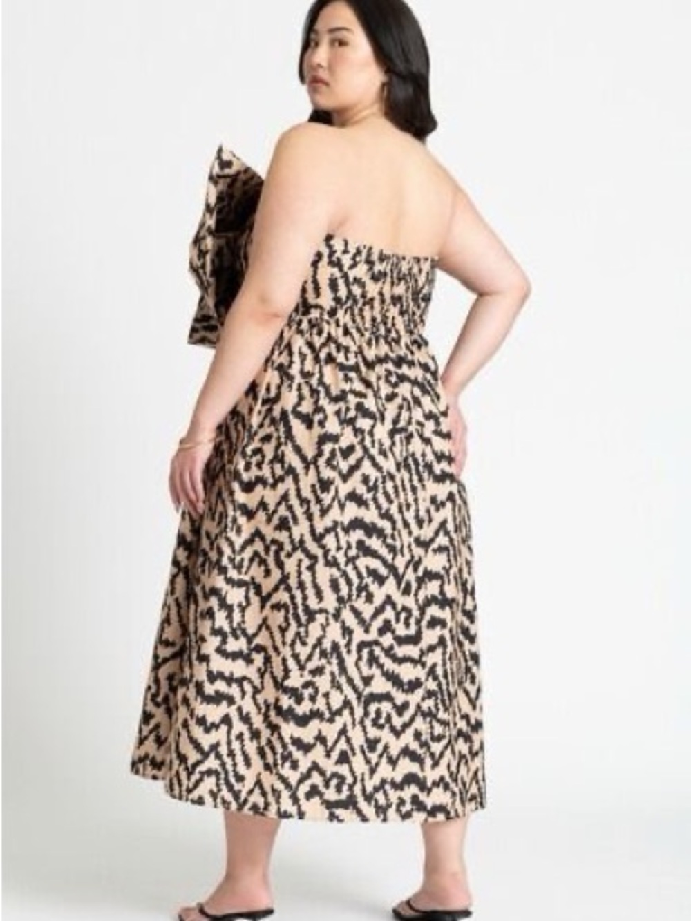 Eloquii - Bow Bodice Flare Dress - Picture 2 of 9